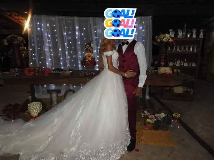 Vestido de noiva cauda longa veste do 34 ao 40