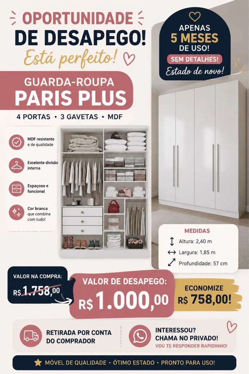 Vendo guarda-roupa 