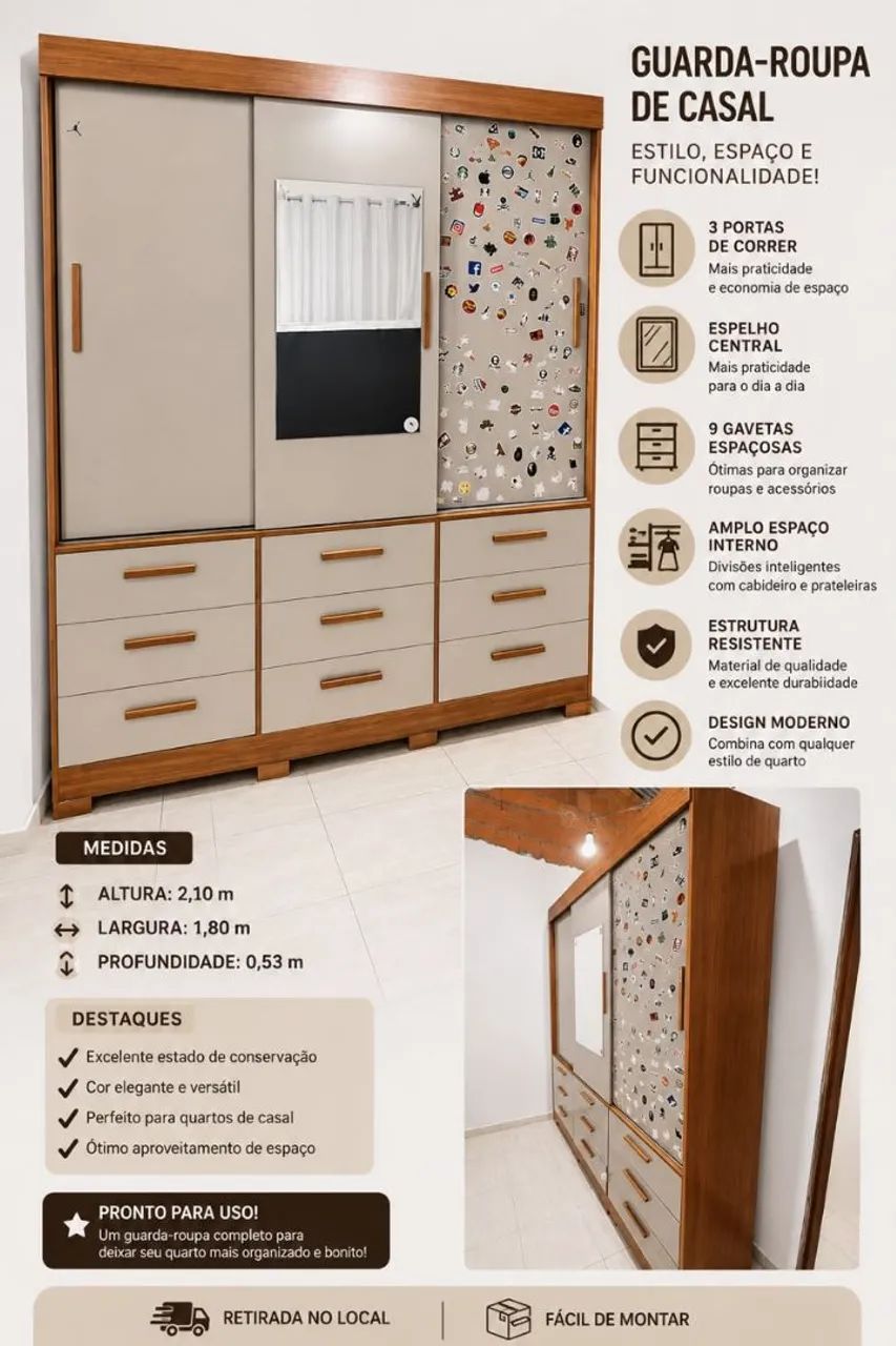 Guarda roupa de casal 