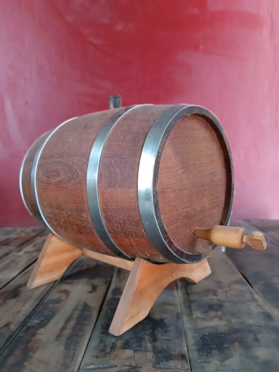  Barril Para Cachaça de Madeira Jequitibá Rosa 5 Litros (Já Curtido)