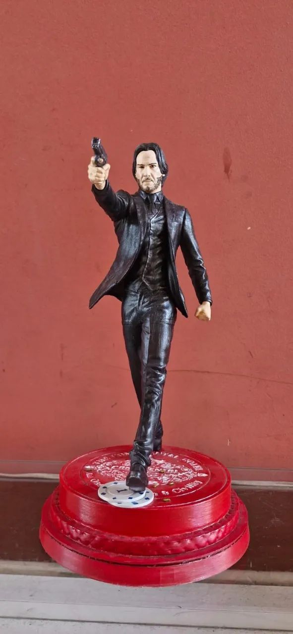 BONECO DO JHON WICK EM IMPRESSÃO 3D - Foto 2