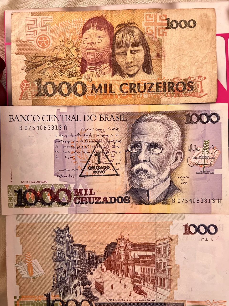 Notas antigas para colecionadores 