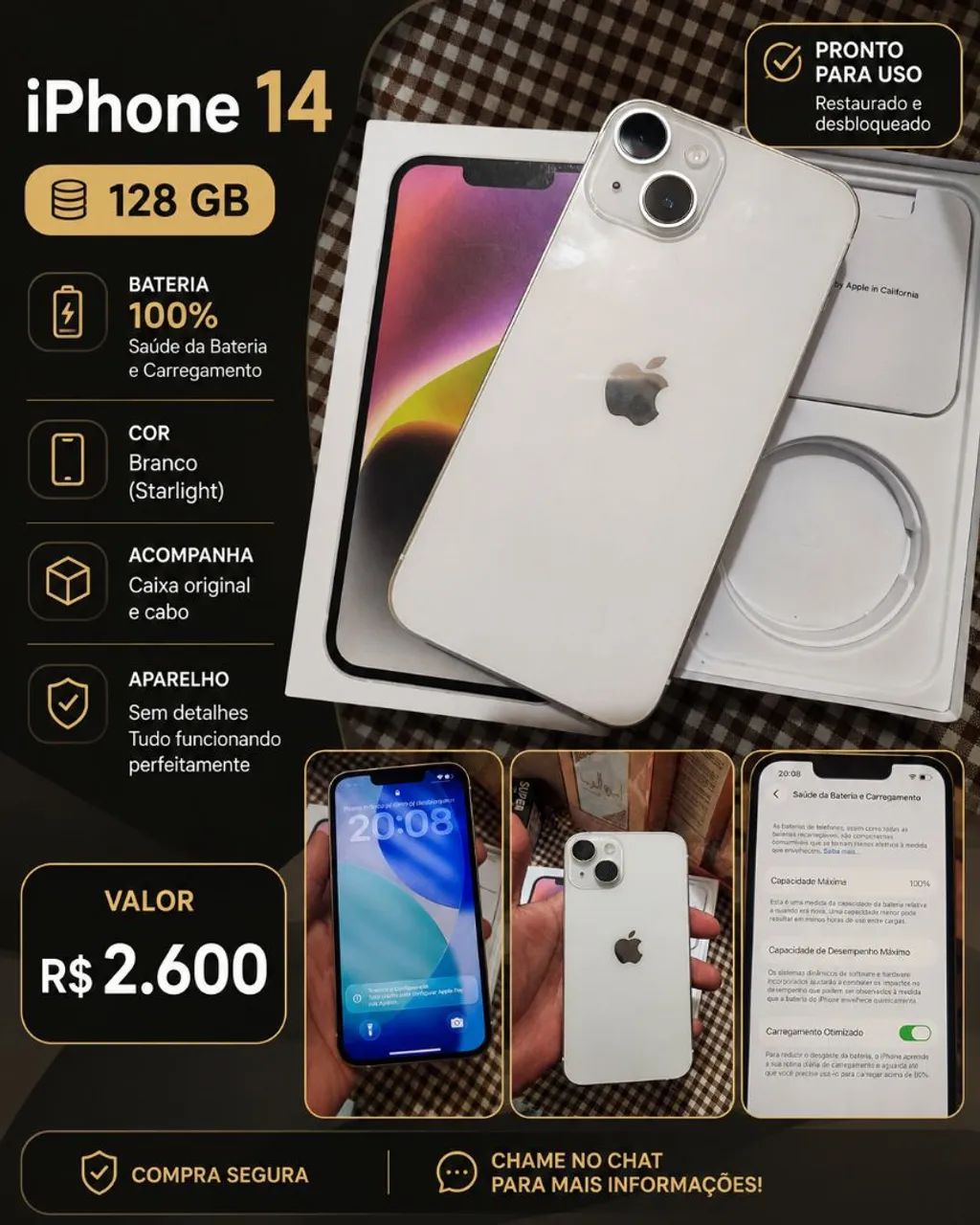 Iphone 14 seminovo 