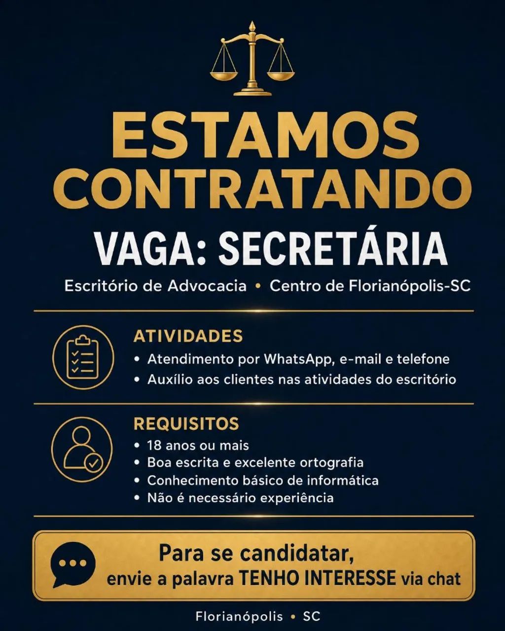 Vaga Secretária
