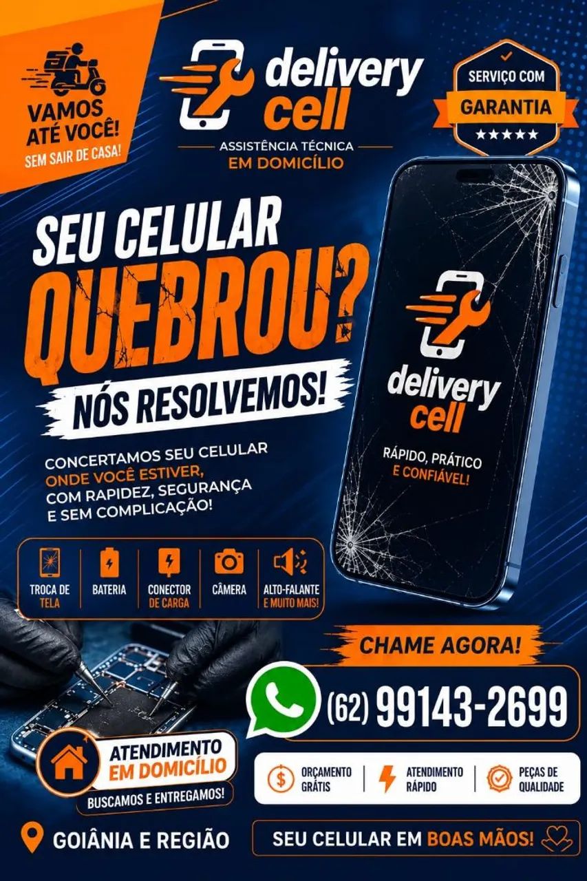 Concerto de celular em domicílio, Goiânia.