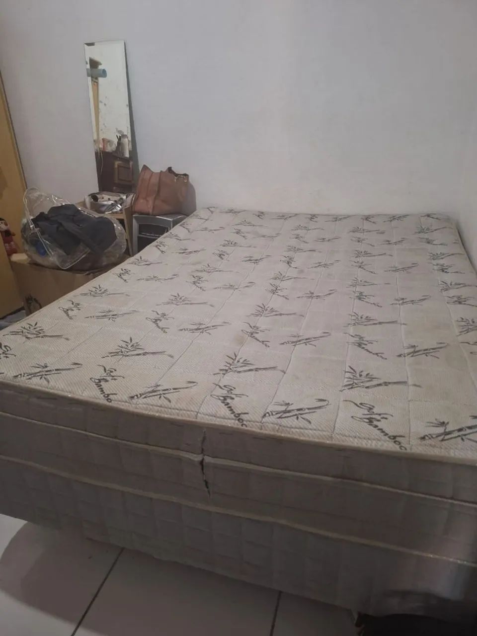 Cama box completa bege - Foto 2