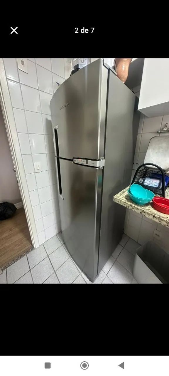 Geladeira Electrolux inox Frost Free duplex completa painel digital Blue touch !