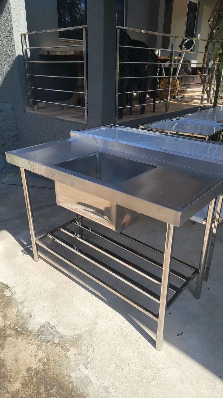 Pia industrial inox