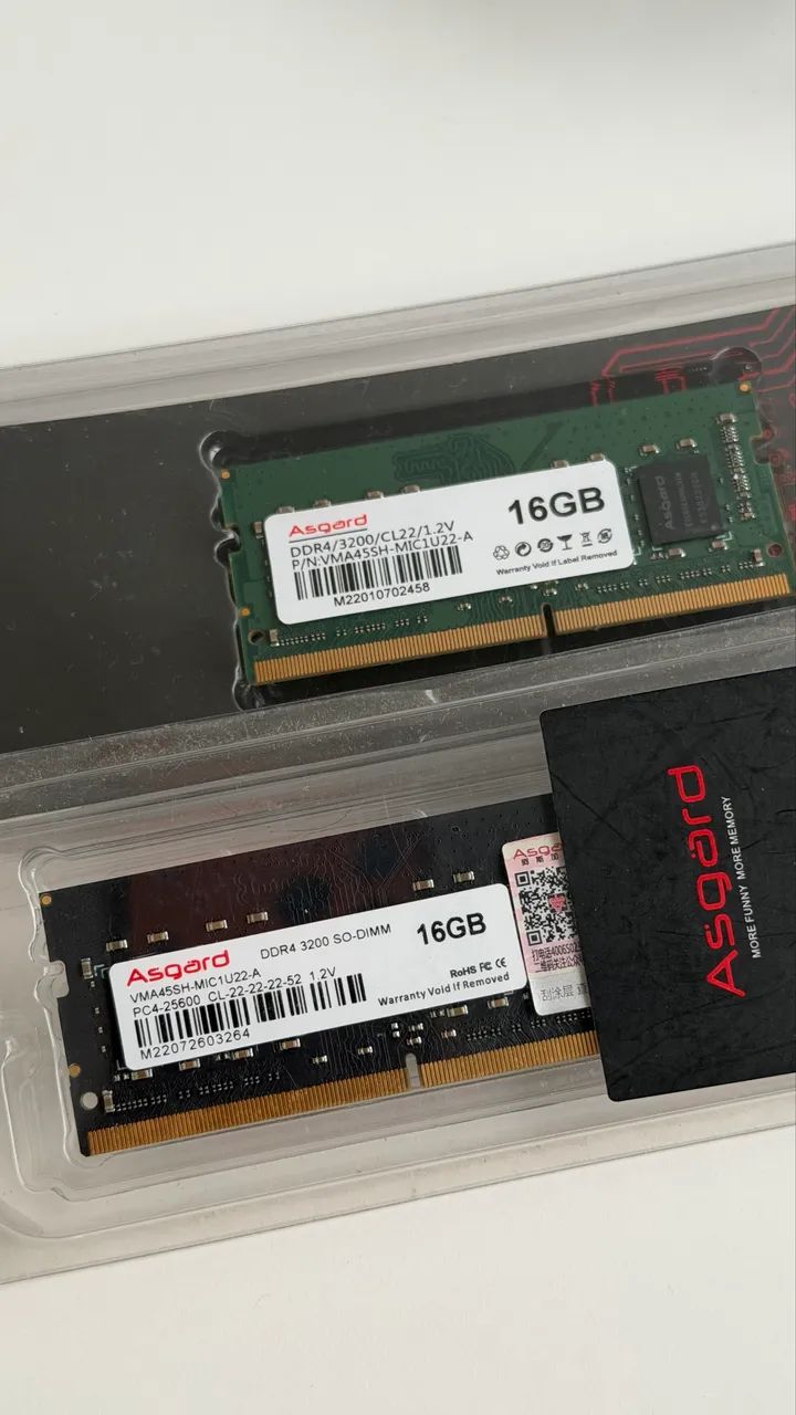 Memória DDR4 32GB (2x16GB) 3200MHz SODIMM notebook - Memória RAM