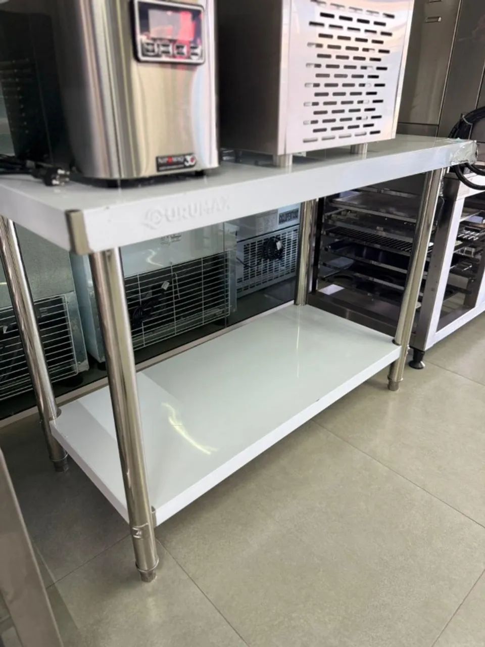 MESA INOX 1200X600X850 COM SUBMESA - URUMAX - Foto 2