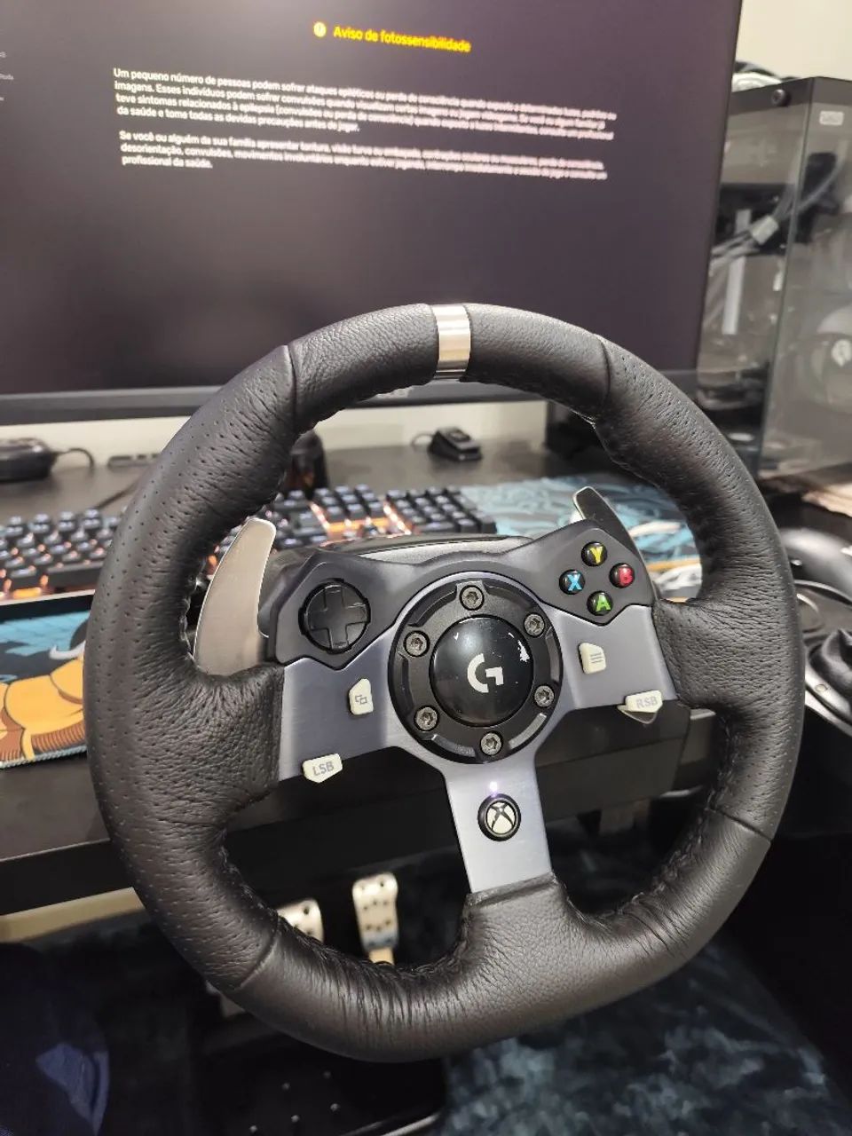 Volante Logitech g920 com cambio e mod - Foto 2