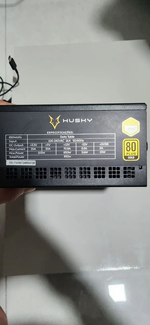 Fonte 850watts husky ful modular
