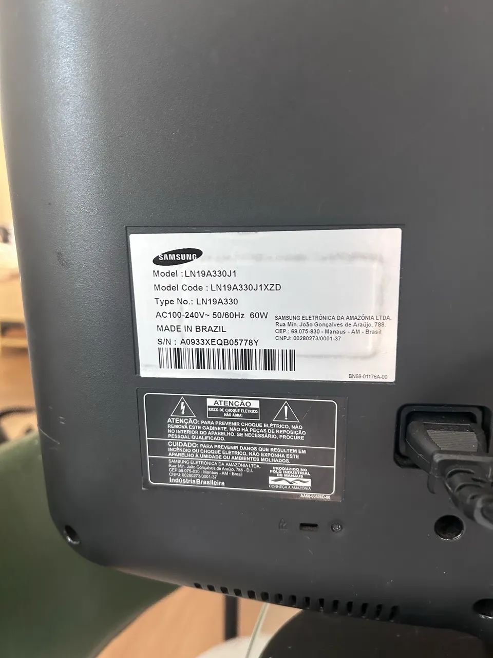 Monitor/TV Samsung 19? LN19A330 - com defeito! - Foto 3