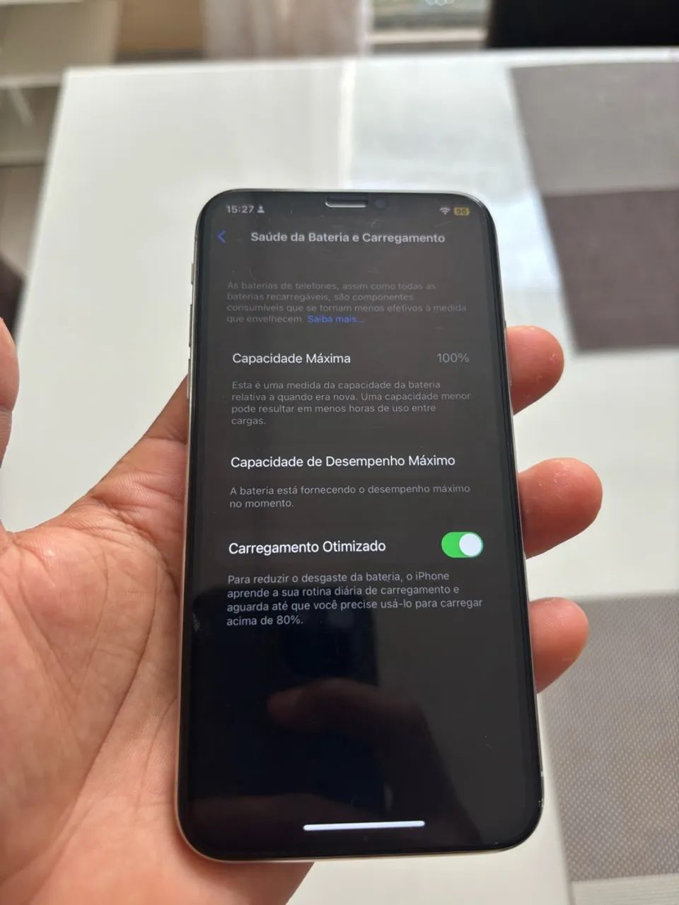 iPhone X 256GB Branco (Silver) - Bateria 100% - Detalhe Face ID e Câmera Frontal - Foto 5