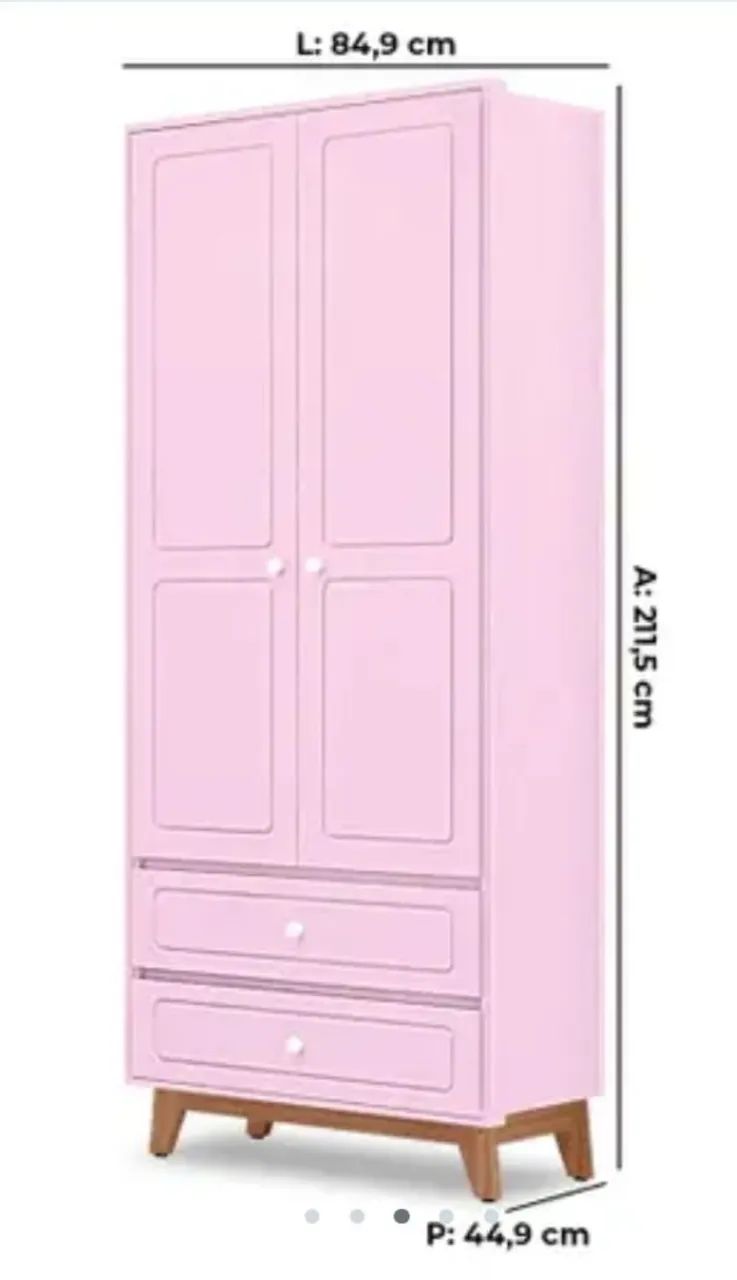 Quarto bebê retrô rosa. - Foto 3