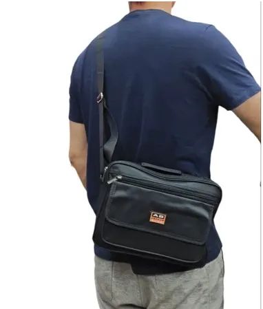 Bolsa Transversal Ab Anchor Blue Com Alça Reforçada e Compartimentos Amplos e Largos z1502