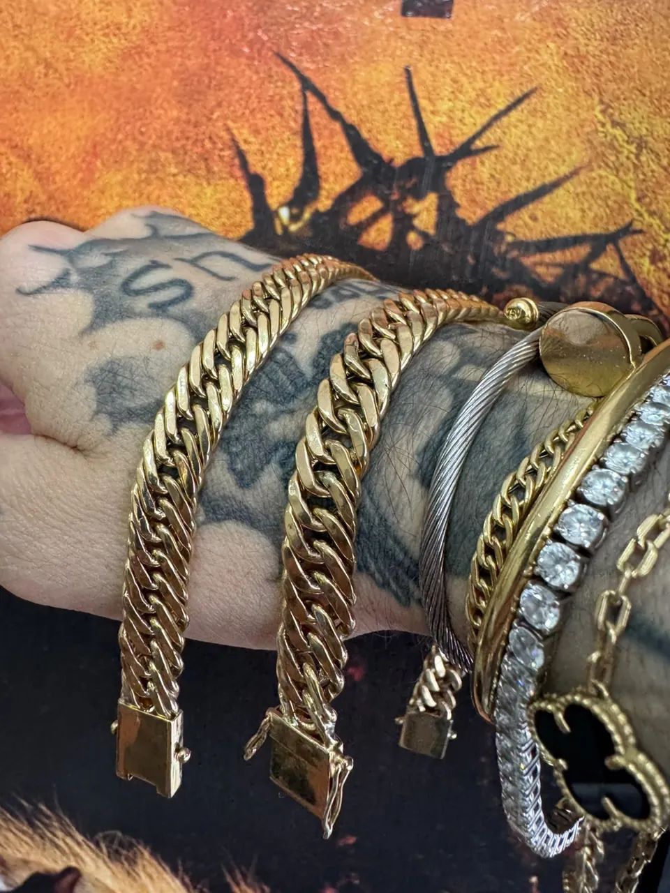 Pulseira Groumet de ouro 18k procedência garantia eterna - Foto 2