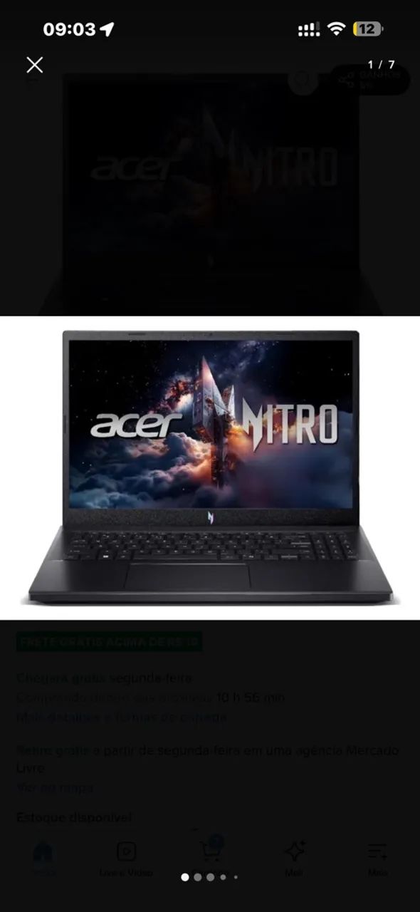Notebook Gamer Acer Nitro