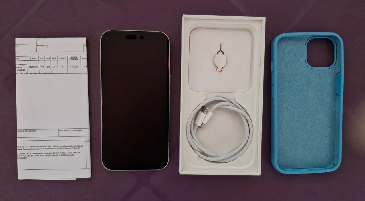 Vendo IPhone 15 128GB com Nota fiscal e todo original ! - Foto 2