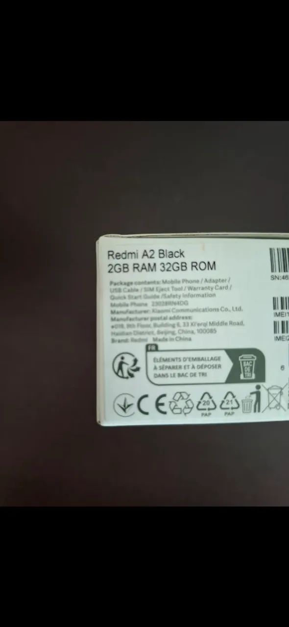 Vendo celular lacrado caixa Redmi A2 preto  - Foto 4