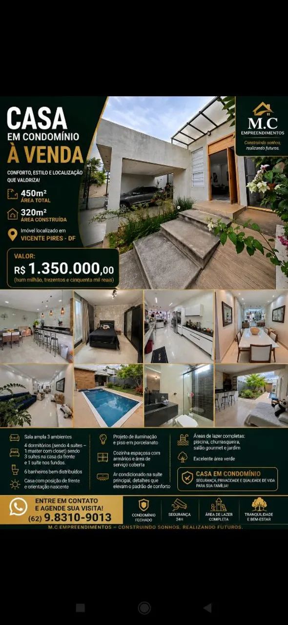 Casa térrea Vicente Pires DF