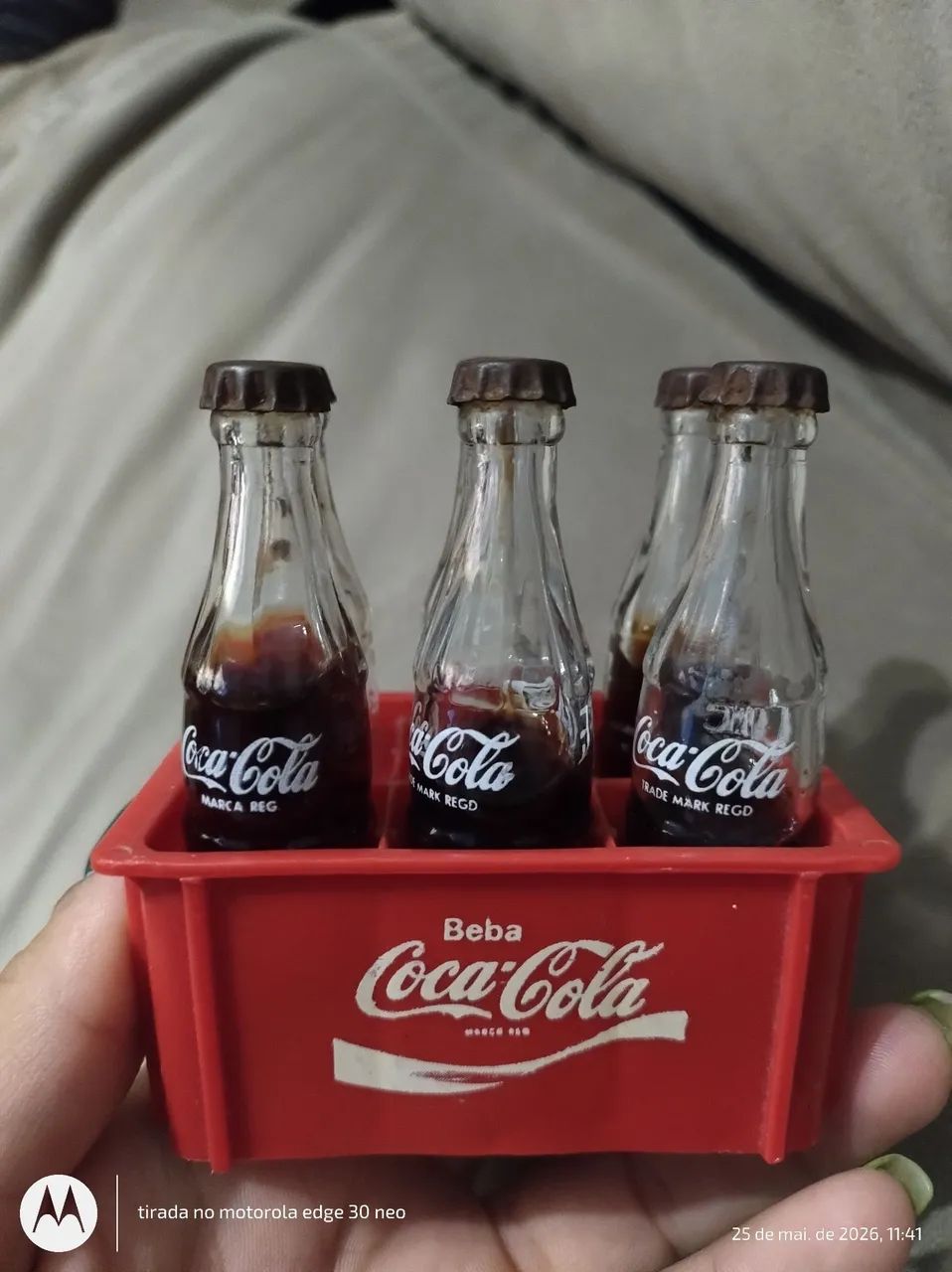 Coca cola em miniatura anos 80