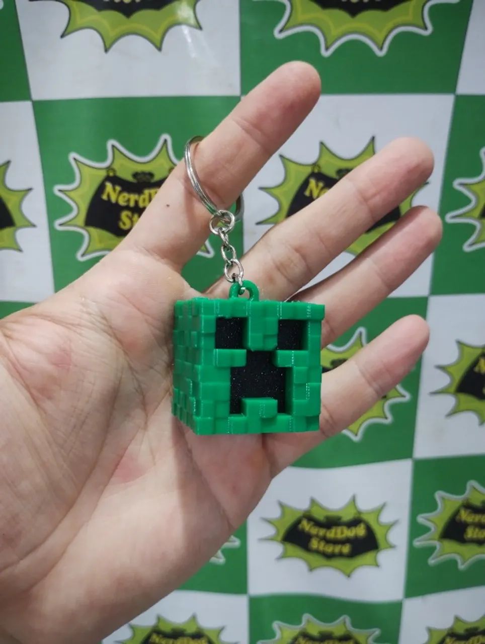 Chaveiros Minecraft Head Creeper Skeleton Enderman - NerdDog Store - Foto 3