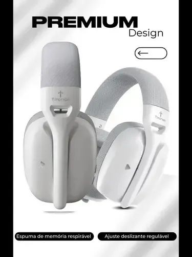 Headset Gamer Titorion HE-003 Branco com Microfone - Foto 3