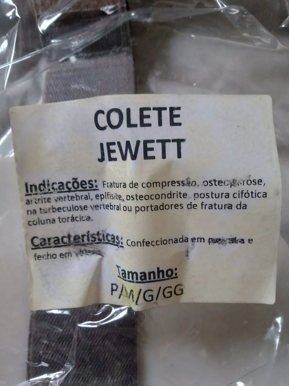 Colete jewett tamanho (M)