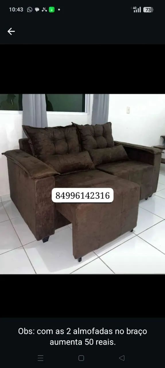 Sofá Retrátil de 1.70 de comprimento 
