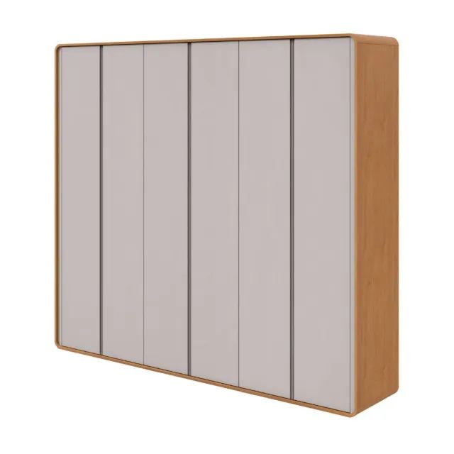 Guarda-Roupa GR Loop 6 Portas em MDF com Gavetas Telescópicas e Slow Motion