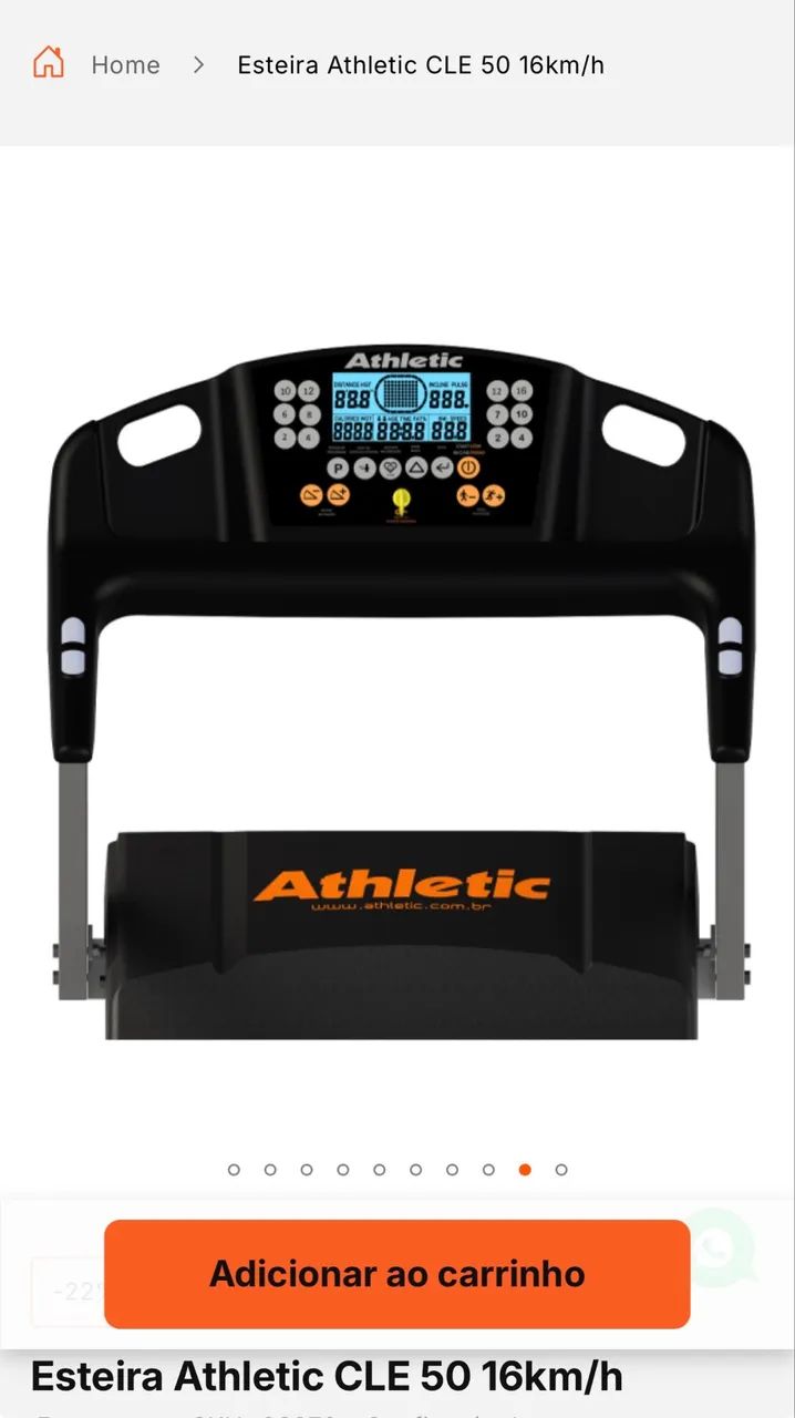 Esteira Athletic CLE 50 16km/h  - Foto 2
