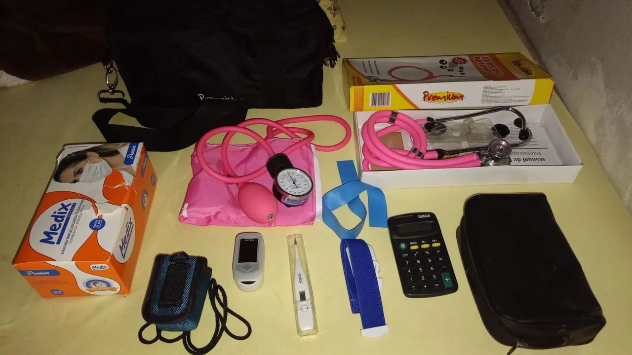 Kit de enfermagem completo rosa