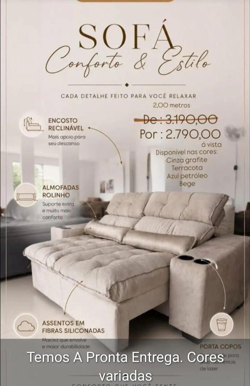 Sofá conforto na promoção,pagamento no ato da entrega  - Foto 2