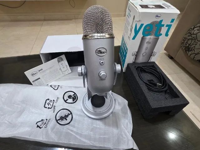 Microfone Blue Yeti USB Original (Completo na Caixa) - Excelente Estado