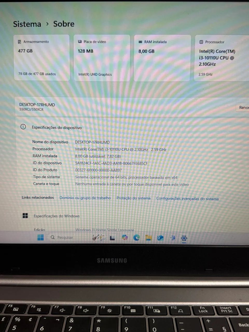 Notebook Samsung i3 SSD 512GB 8 RAM - Foto 6