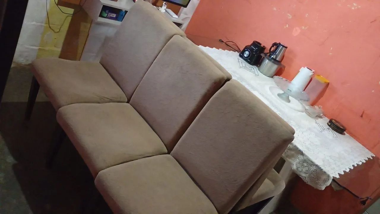 MESA DE VIDRO 6 CADEIRAS 