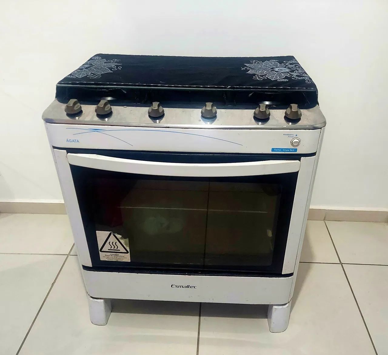 Fogão 5 bocas branco Esmaltec