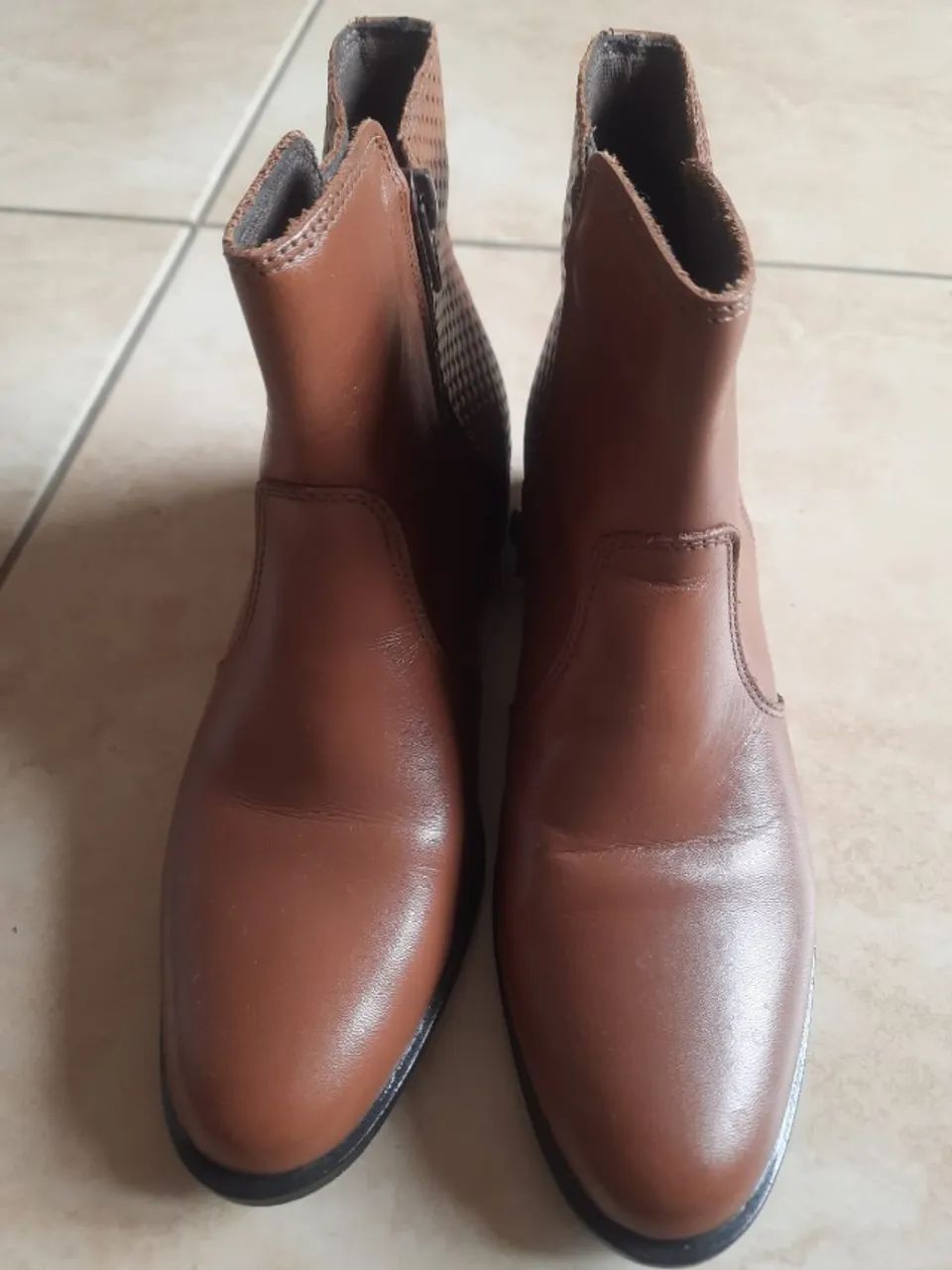 Bota Spatifilus Couro Marrom Nº 35 Nova - Foto 3