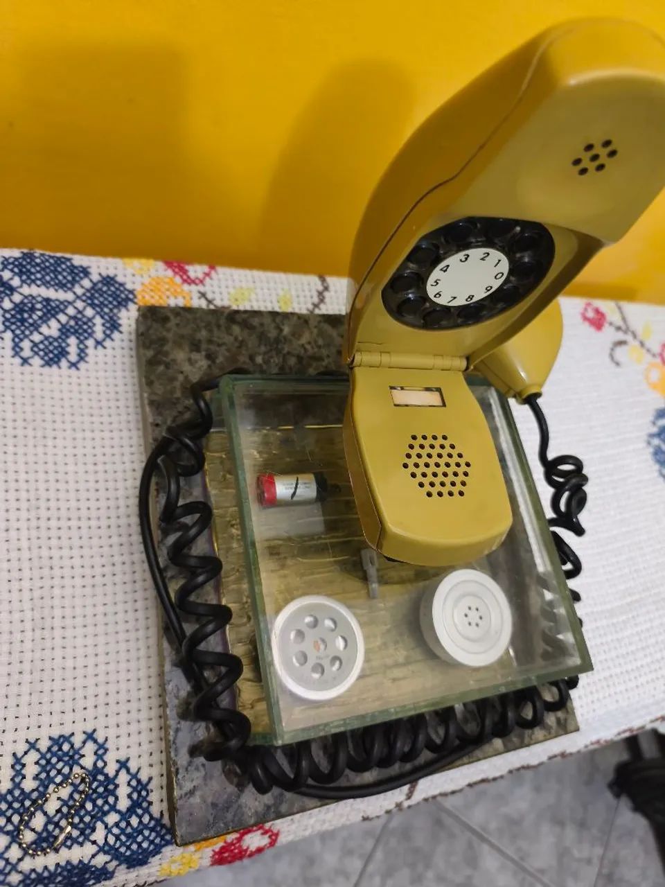  Telefone Gondola Vintage com base de vidro  - Foto 3