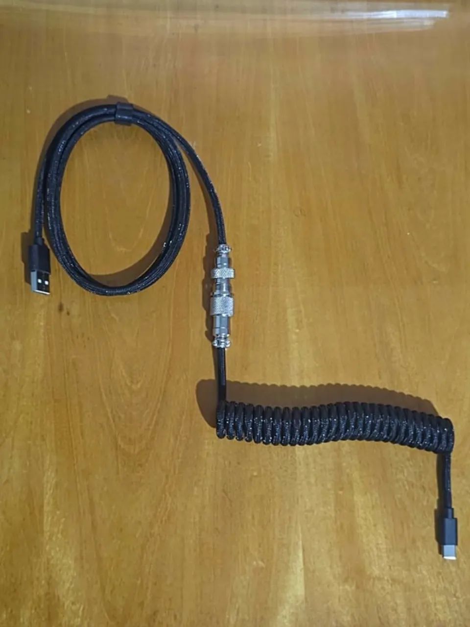 CABO ENROLADO USB-C PARA TECLADO Mecânico - Foto 2