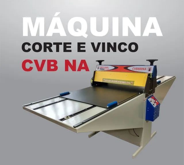 Máquina corte e vinco com defeito 