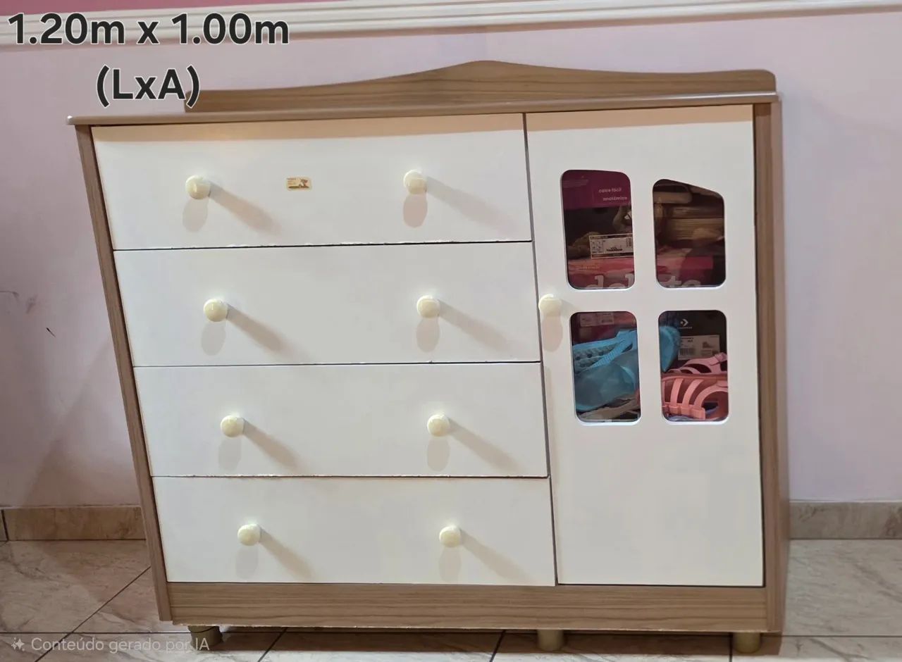 Guarda roupa, cômoda e cama em mdf - Foto 2
