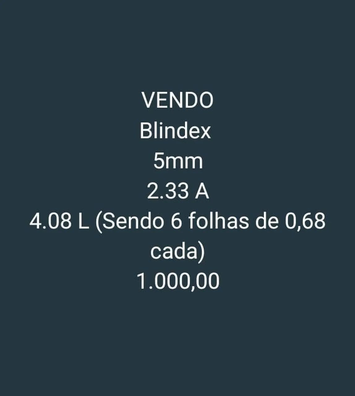 Vendo blindex 