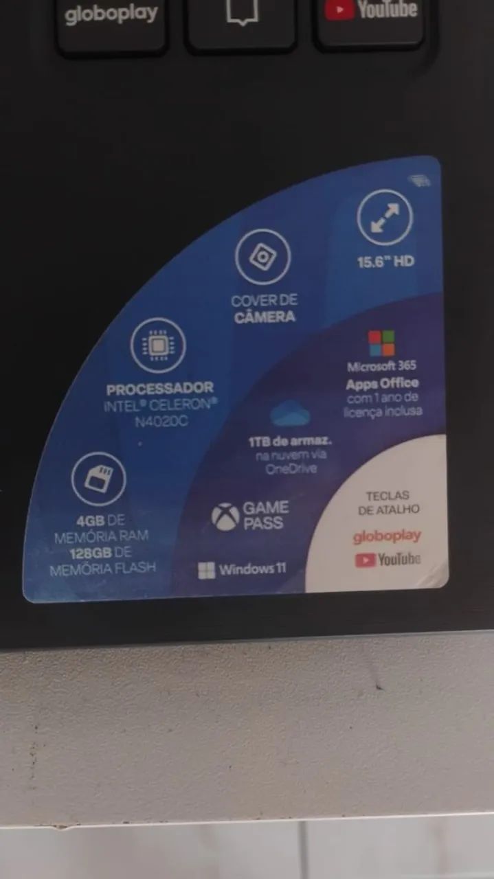 Notebook novo original carregador original - Foto 3