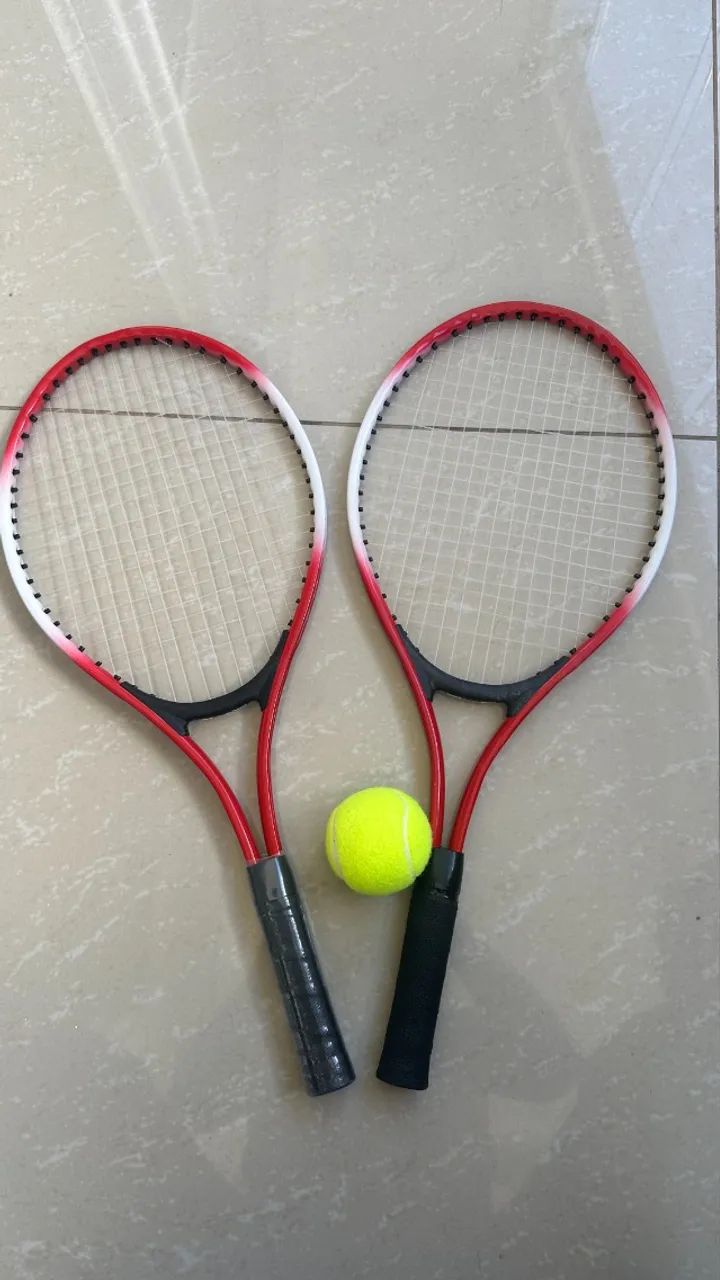 Kit 2 Raquete de Tenis Com 1 Bola E Capa Com Alça