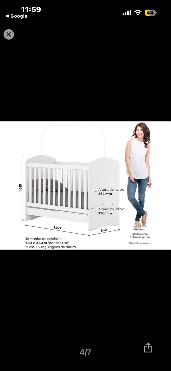 Cama berço +colchão  - Foto 3