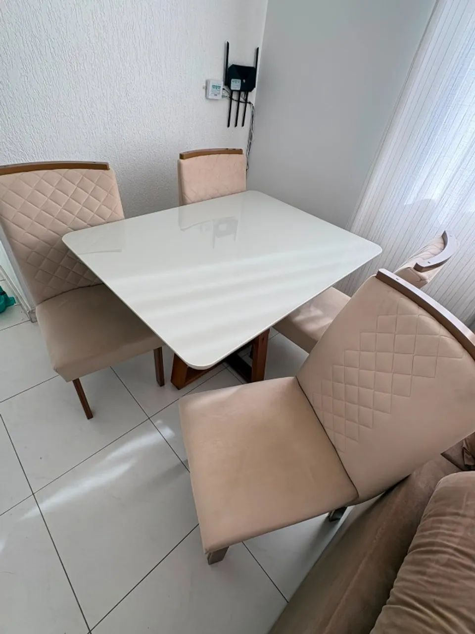 Mesa de jantar retangular c/ 4 cadeiras Criativa 1.20x90 | Perfeito estado de conservaçã - Foto 3