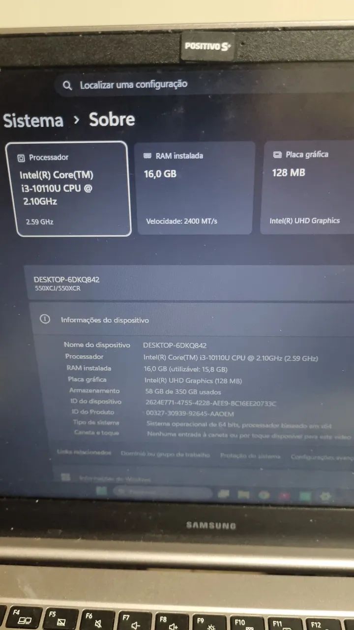 Note i3 10°geração 16gb de ram - Foto 4