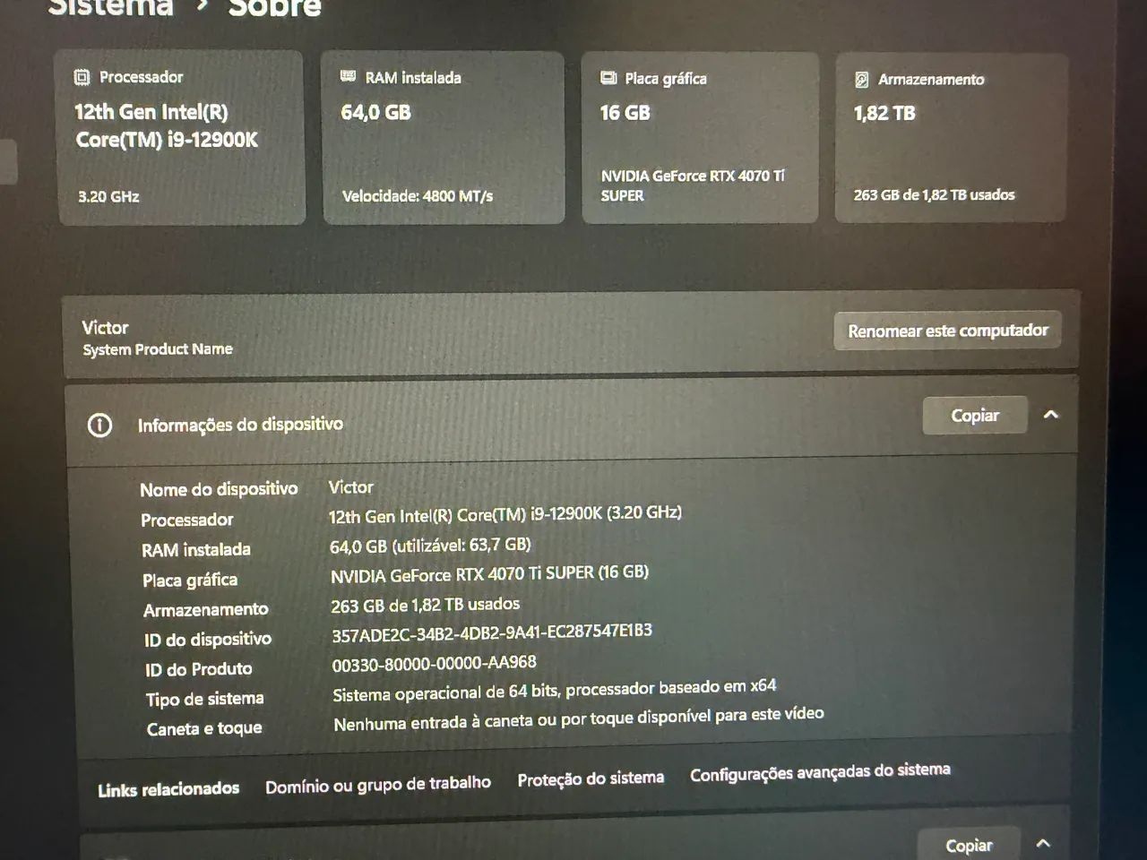 PC Gamer | RTX 4070 TI Super | i9 64gb RAM | 2TB SSD - Foto 5